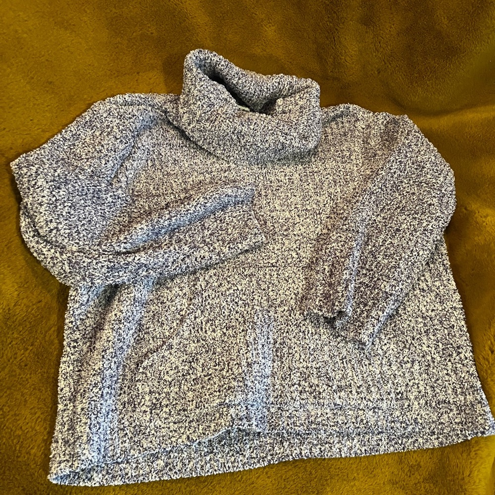 SOFTIES MARSHMALLOW SLOUCH TURTLENECK- NAVY- Sz L/XL -Oprah's Fav Things